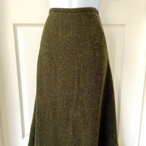 Banana Republic, Mid-length, Forest Green, Tweed Skirt